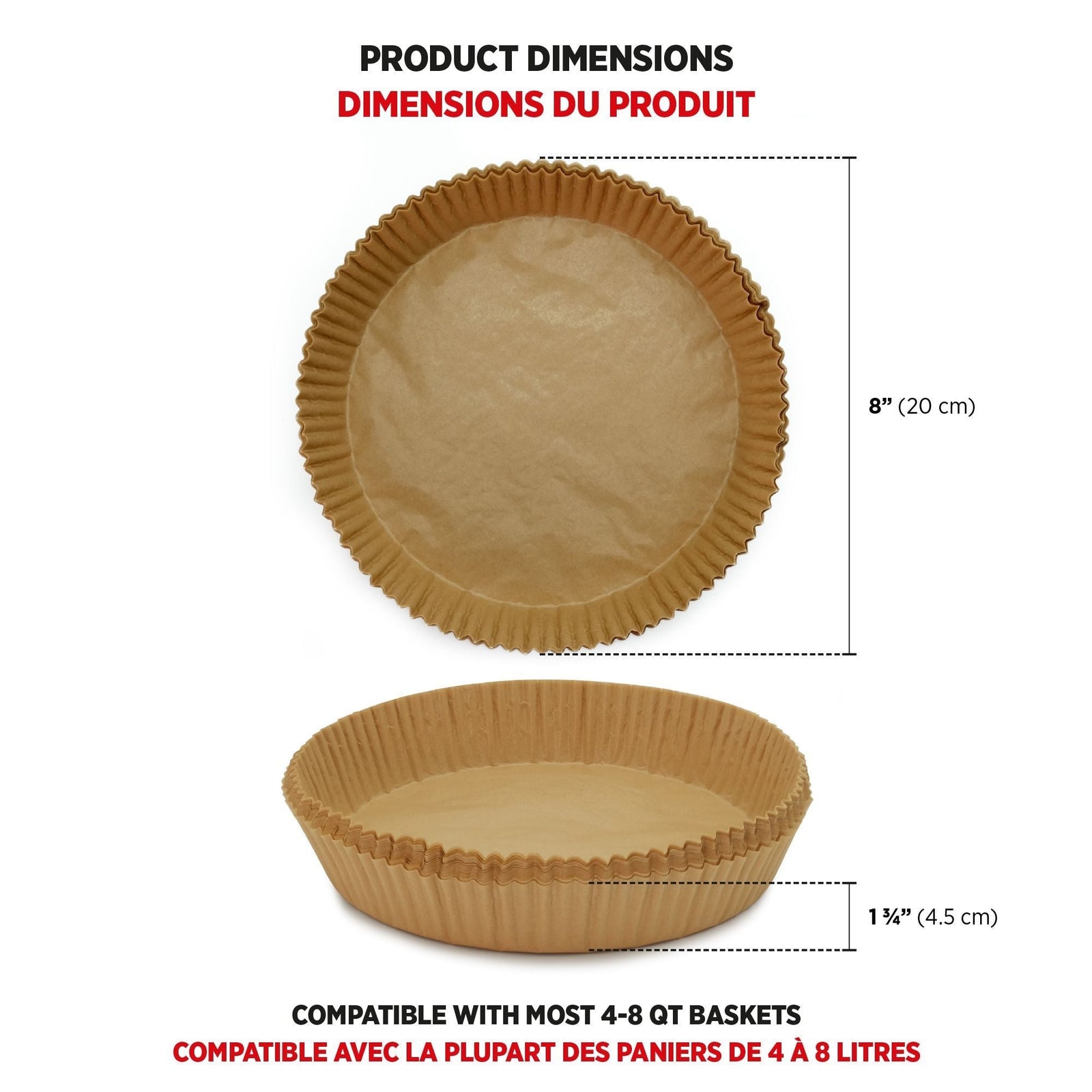 Round Non-Stick Parchment Paper Air Fryer Liner, 50-pk V4H0 - product image 6