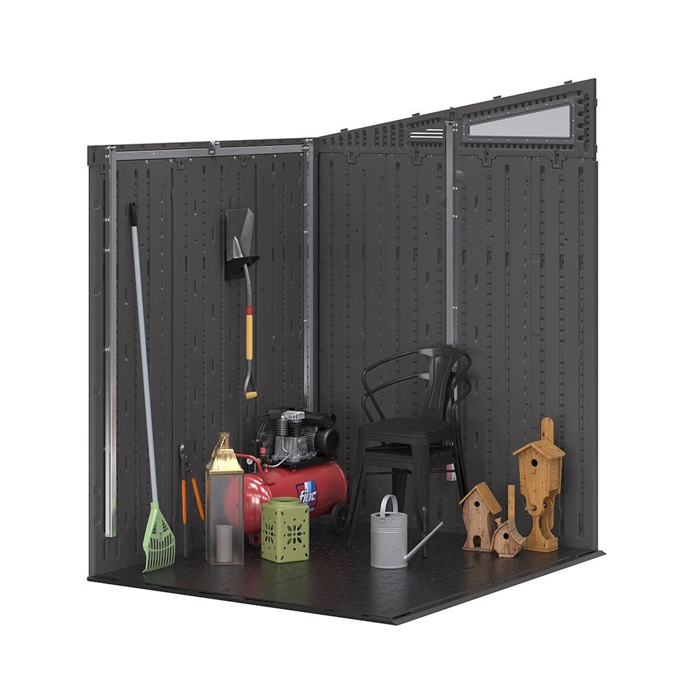 Modernist 6x5-ft Peppercorn/Black Storage Shed O9E4 - product image 5