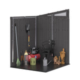 Modernist 6x5-ft Peppercorn/Black Storage Shed O9E4 - product image 6