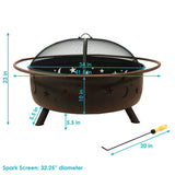 Décor Steel Cosmic Fire Pit, Extra-Large, 42-in B6T8 - product image 5