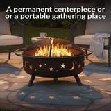 Décor Steel Cosmic Fire Pit, Extra-Large, 42-in B6T8 - product image 6