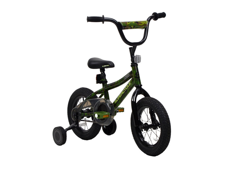 Youth Bike with Hi-Ten Steel Frame, 12-in, Camo V6X6