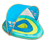 Grow-with-Me Inflatable UV-Protected Baby Swim Float/Boat with Canopy, Blue, Ages 6-24 months X4N5 - product image 1