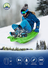 Dinosaur Paw Kids' 1-Person Plastic Winter Snow Sled/Toboggan with Tow Rope B8A8 - product image 4
