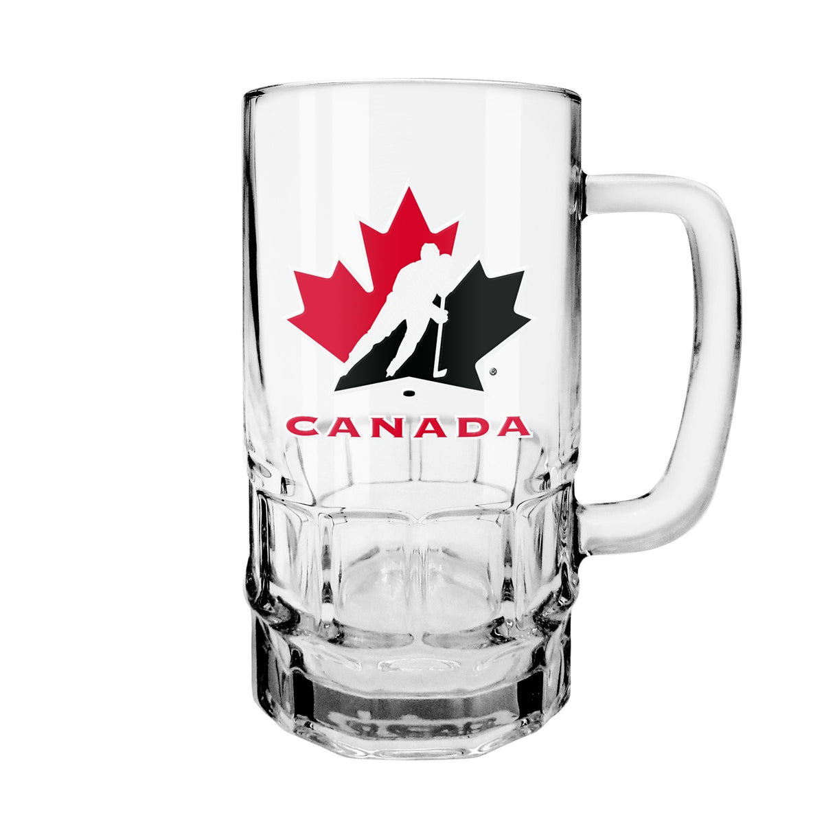 Team Canada/Hockey Canada Reusable Glass Beer Stein, Classic Drinking Glass with Handle, Clar, 18-oz K1L4 - product image 1