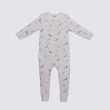 The Elk Baby Racoon Print Premium Organic Cotton Play and Grow Rib Foot Zippy, Various Sizes W5M9 - product image 1