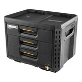StackTech XL 3-Drawer Auto-Locking Portable Modular Tool Box, Black R0P7 - product image 1