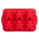 Dishwasher Safe Red Silicone Gingerbread Pan, 6-pk E3V6 - product image 1