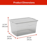 type A Clarity Transparent Storage Box with Lid, 50-L U4Y4 - product image 6
