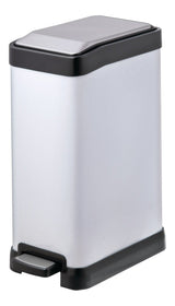 type A White Stainless Steel Rectangular Step Garbage Can, 8-L D7F3 - product image 1