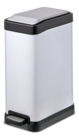 type A White Stainless Steel Rectangular Step Garbage Can, 8-L D7F3 - product image 2