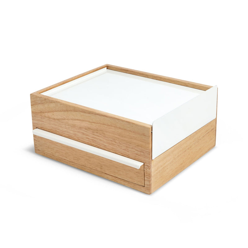 Stowit Jewelry Box, White/Natural N3M2