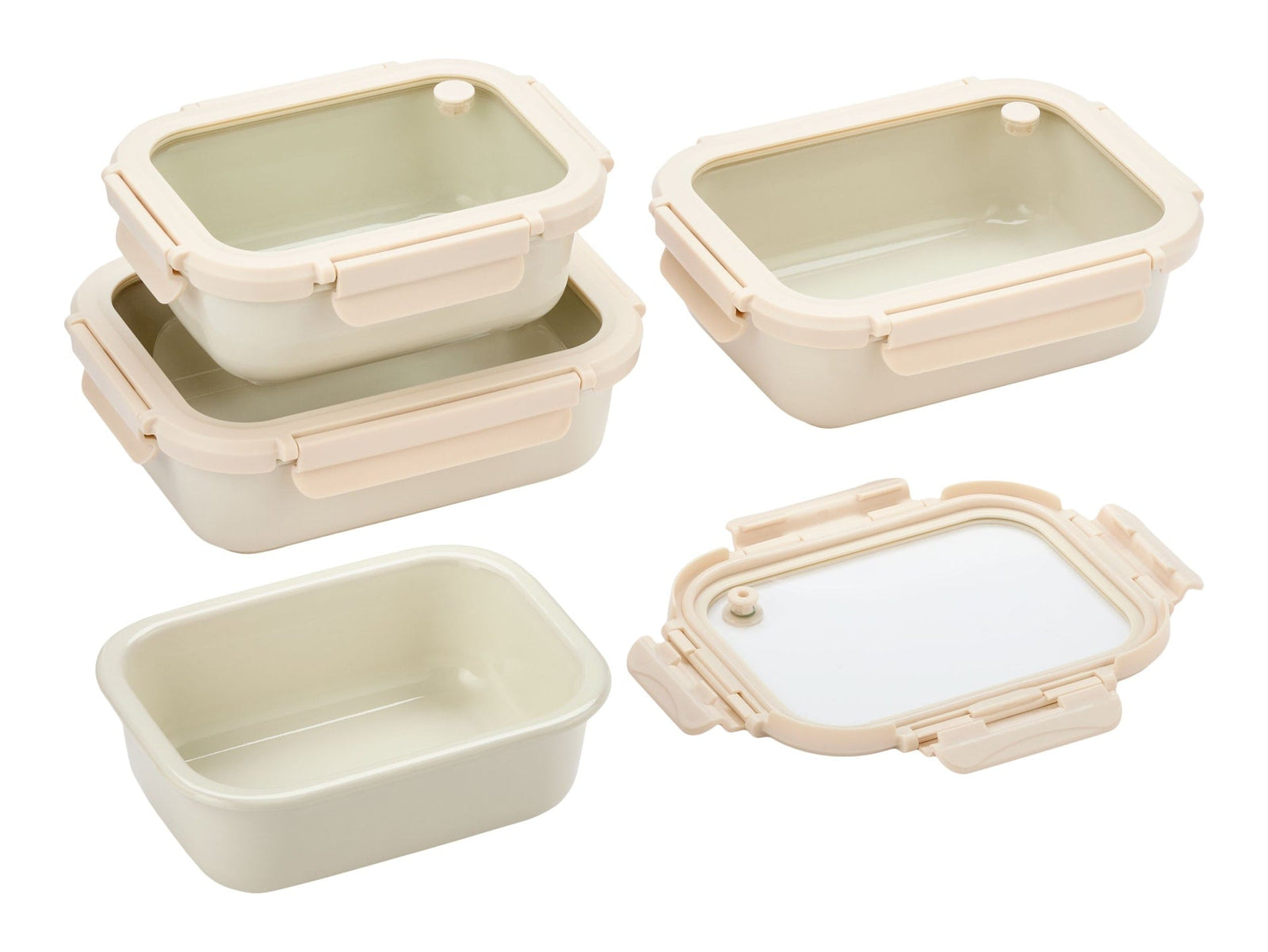 Ceramic Food Containers, Cream, 8-pc D6Z2 - product image 1