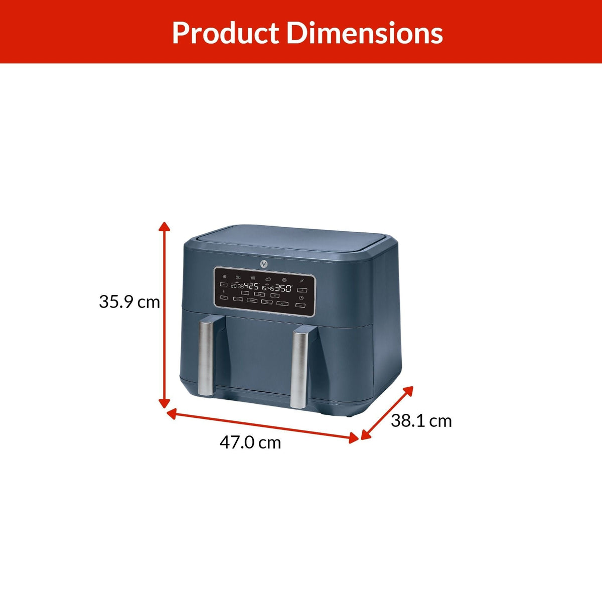 Colour Series 9-qt Trizone Air Fryer, 9-qt M9I5 - product image 4