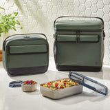 Insulated Food Storage Lunch Bag, X-Large, Green, BPA-Free H1V5 - product image 1