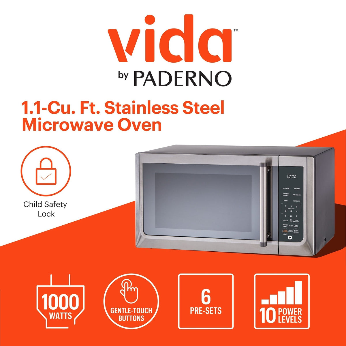 Microwave, Stainless Steel, 1.1-cu-ft B9A1 - product image 8