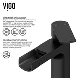 Amada Single Handle Vessel Sink Bathroom Faucet, Matte Black A7K8 - product image 7