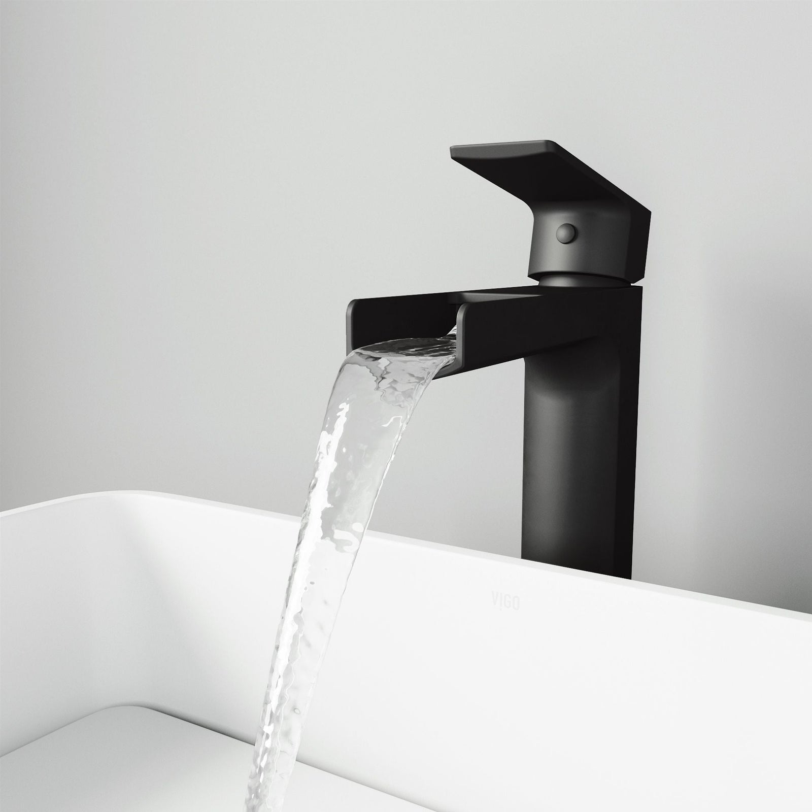 Amada Single Handle Vessel Sink Bathroom Faucet, Matte Black Q7R9 - product image 8