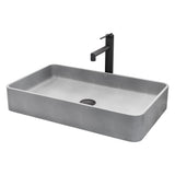 Basilica Gothic ConcretoStone Grey Bathroom Sink/Basin Set with Sterling Faucet and Rectangular Vessel T7S4 - product image 1