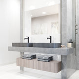 Basilica Gothic ConcretoStone Grey Bathroom Sink/Basin Set with Sterling Faucet and Rectangular Vessel T7S4 - product image 6