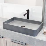 Basilica Gothic ConcretoStone Grey Bathroom Sink/Basin Set with Sterling Faucet and Rectangular Vessel T7S4 - product image 7
