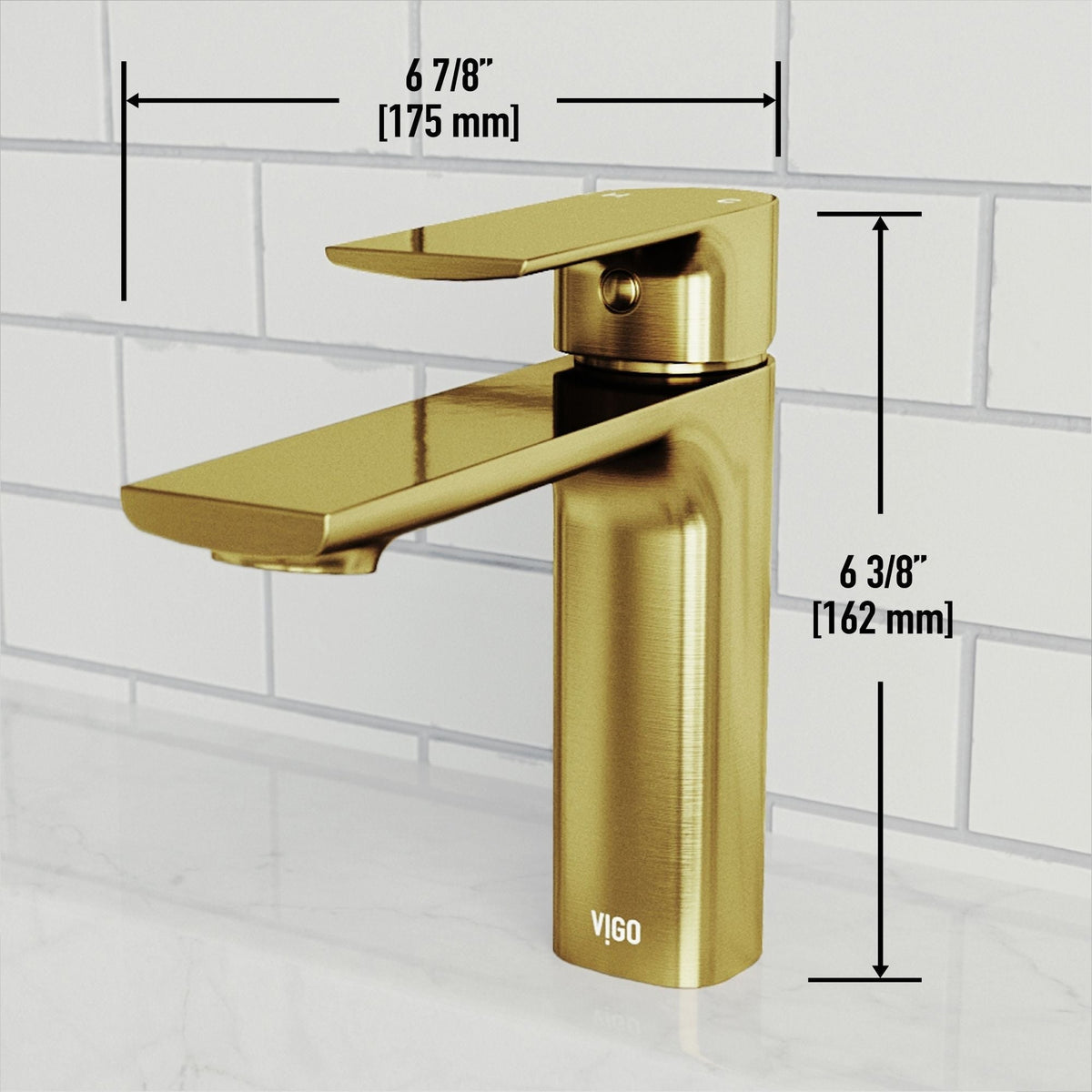 Davidson Single Handle Single Hole Bathroom Sink Faucet, WaterSense Certified, Matte Gold C2O2 - product image 3