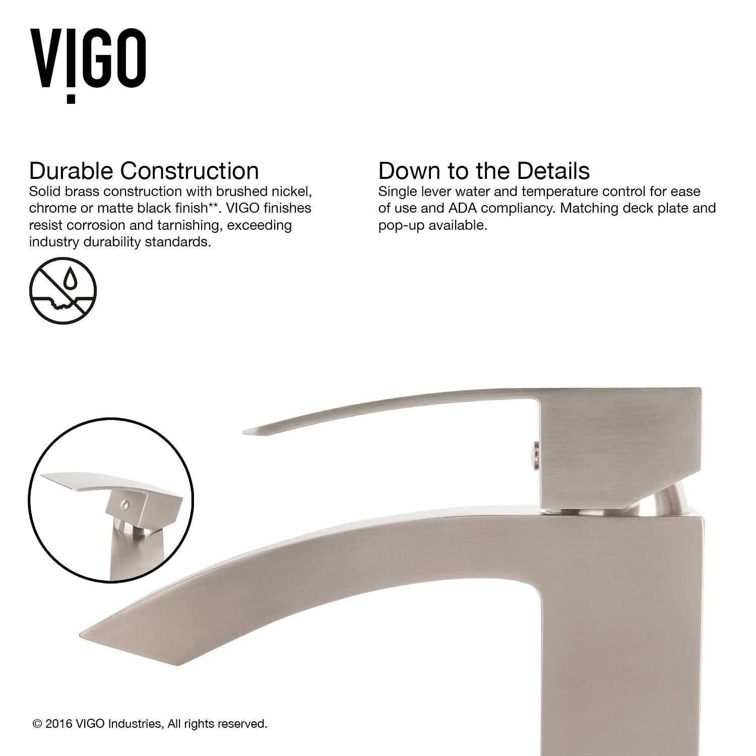 Duris Single Handle Single Hole Bathroom Sink Faucet, WaterSense Certified, Chrome G0I1 - product image 7