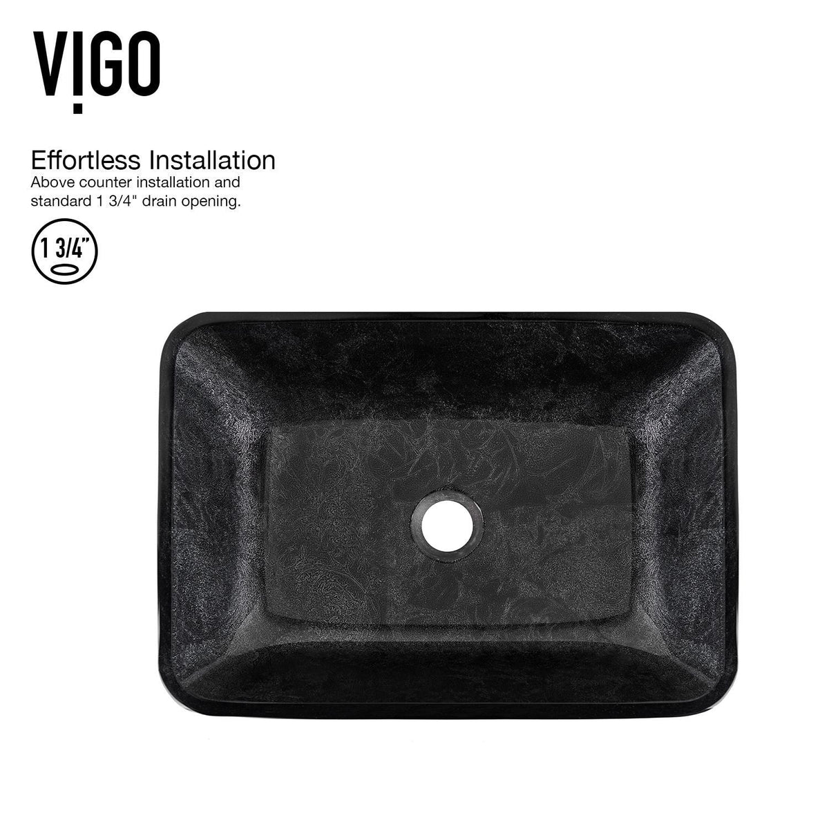 Glass Grey Onyx Bathroom Sink/Basin Set with Lexington Faucet and Rectangular Vessel O3T8 - product image 7