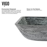 Glass Rectangular Vessel Bathroom Sink/Basin with Rounded Edges & Deep Bowl, Titanium K1E7 - product image 3