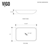 Glass Rectangular Vessel Bathroom Sink/Basin with Rounded Edges & Deep Bowl, Titanium K1E7 - product image 5