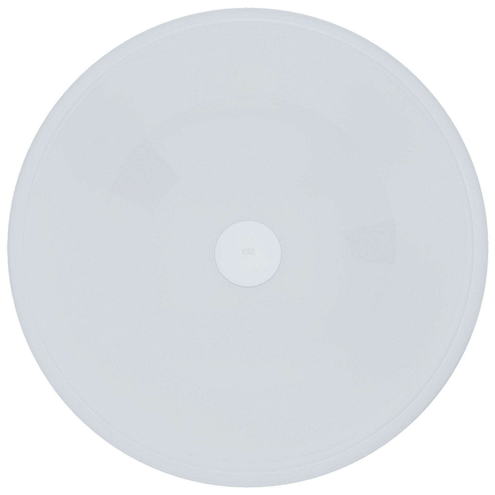 Glass Round Vessel Bathroom Sink/Basin with Rounded Edges & Deep Bowl, White U5H7 - product image 1