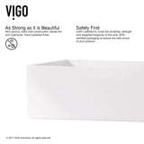 Magnolia MatteStone White Bathroom Sink/Basin Set with Niko Faucet and Rectangular Composite Vessel I6R9 - product image 5