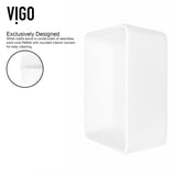 Marigold MatteStone White Bathroom Sink/Basin Set with Matte Black Linus Faucet and Rectangular Composite Vessel N6G5 - product image 3