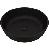 Modus Glass Round Vessel Bathroom Sink/Basin with Rounded Edges & Deep Bowl, Black V4R8 - product image 1