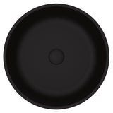 Modus Glass Round Vessel Bathroom Sink/Basin with Rounded Edges & Deep Bowl, Black V4R8 - product image 2