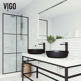 Modus Glass Round Vessel Bathroom Sink/Basin with Rounded Edges & Deep Bowl, Black V4R8 - product image 6