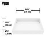 Montauk MatteStone 23x15-in Deep White Bathroom Sink/Basin with Rectangular Vessel Y2D8 - product image 5