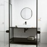 Montauk MatteStone White Bathroom Sink/Basin Set with Niko Faucet and Rectangular Composite Vessel R8Z0 - product image 7