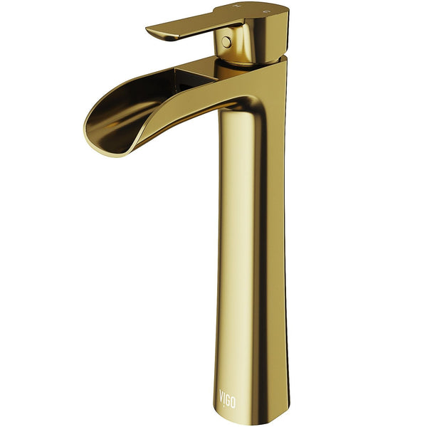 Niko Single Handle Single-Hole Bathroom Vessel Faucet in Matte Brushed Gold Z4F5