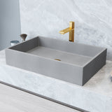 Orvieto Gothic ConcretoStone 24x15-in Deep Grey Bathroom Sink/Basin with Rectangular Vessel G5A1 - product image 6