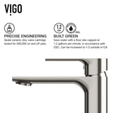 Palazzo Gothic ConcretoStone Grey Bathroom Sink/Basin Set with Niko Faucet and Rectangular Vessel V9R7 - product image 7
