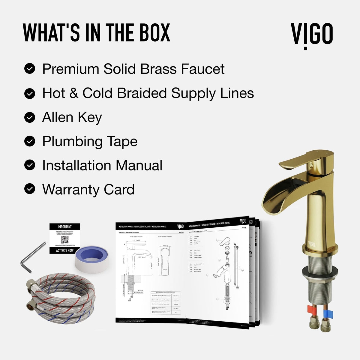 Paloma Single Handle Single Hole Bathroom Sink Faucet, WaterSense Certified, Matte Gold C1B2 - product image 5