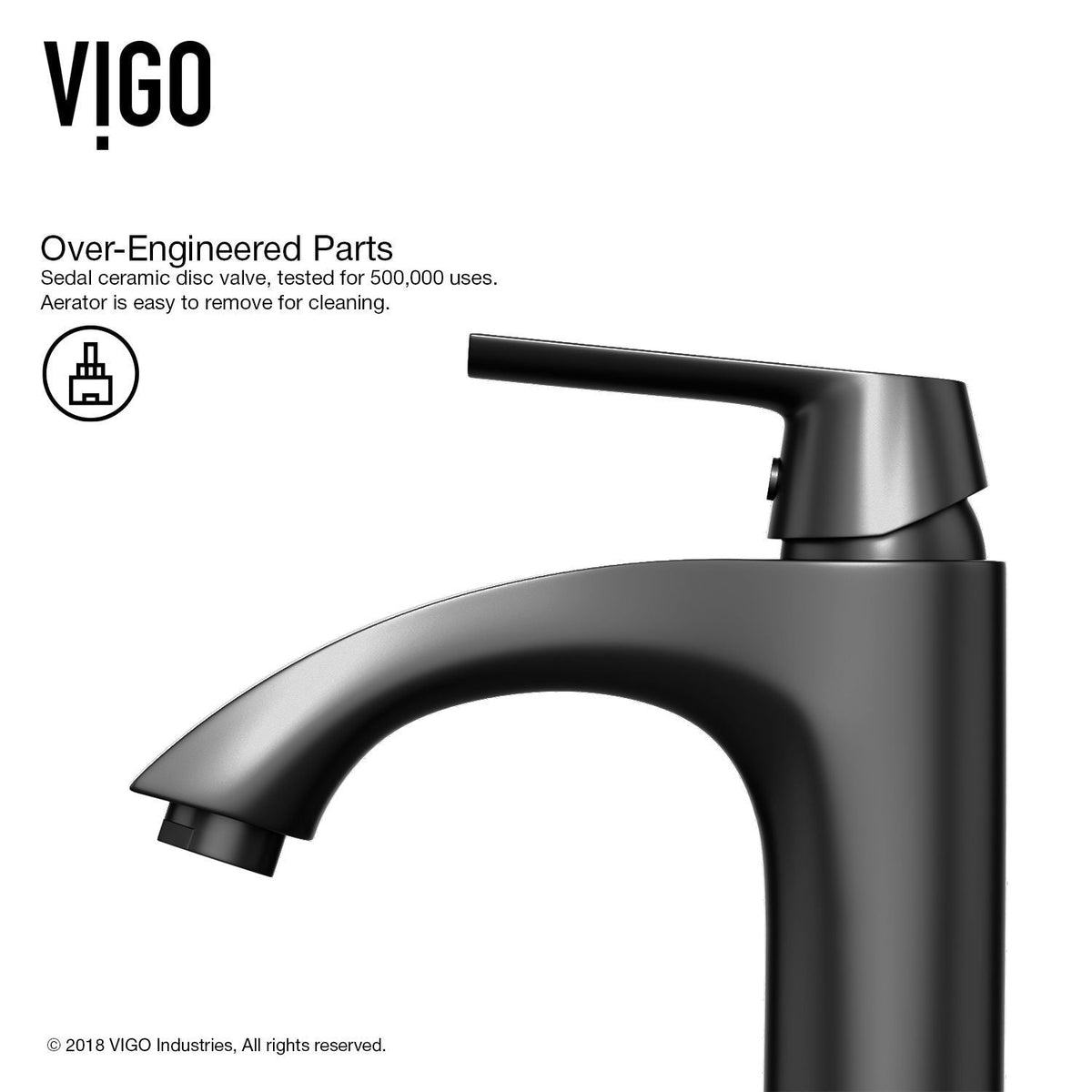 Penela Single Handle Single Hole Bathroom Sink Faucet, Matte Black R0C6 - product image 5