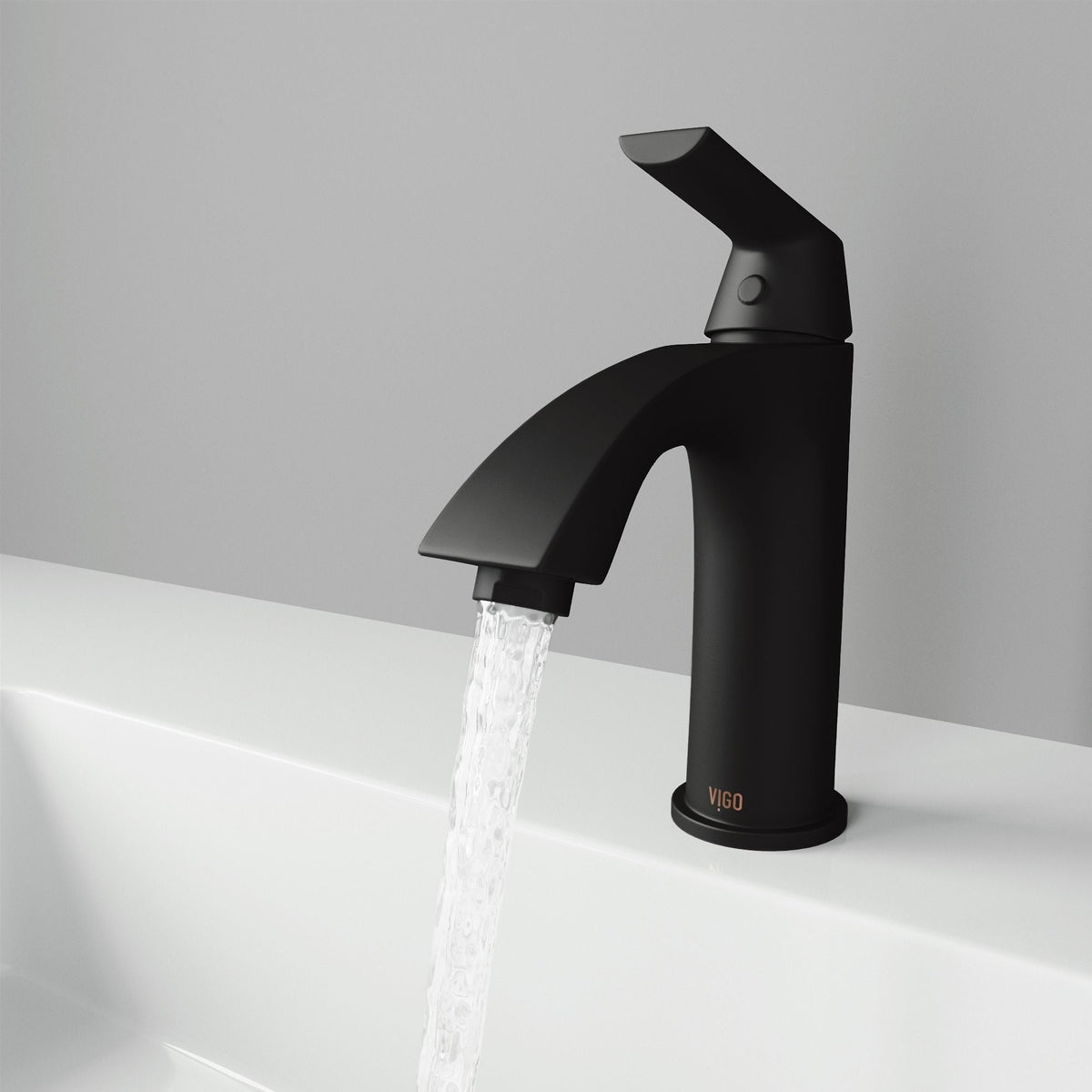 Penela Single Handle Single Hole Bathroom Sink Faucet, Matte Black R0C6 - product image 6