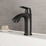 Penela Single Handle Single Hole Bathroom Sink Faucet, Matte Black R0C6 - product image 7