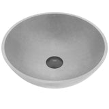 Ravenna Gothic ConcretoStone 16x16-in Deep Grey Bathroom Sink/Basin with Round Vessel I3J2 - product image 1