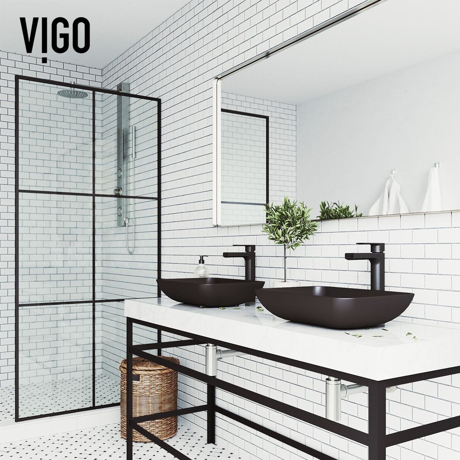 Sottile MatteShell Rectangular Vessel Bathroom Sink/Basin with Deep Bowl, Black Y2D9 - product image 6