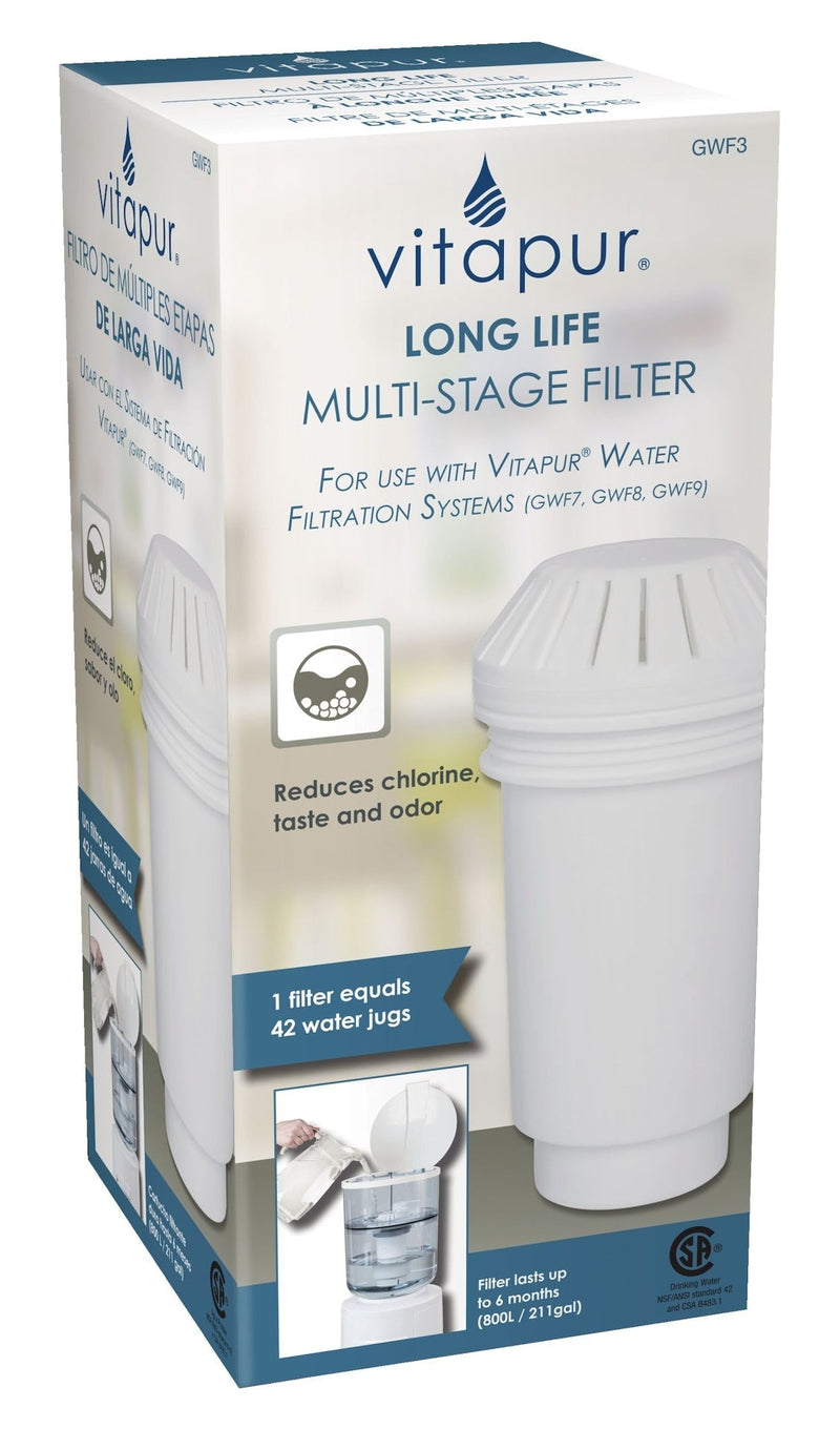 Long Life Multi-Stage Replacement Filter For Water Filtration Systems GWF7, GWF8, GWF9 S7U1