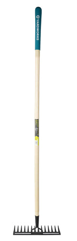 14-in Wide Metal 14-Tine Head Rake, 48-in Hardwood Shaft G7J8 - product image 1