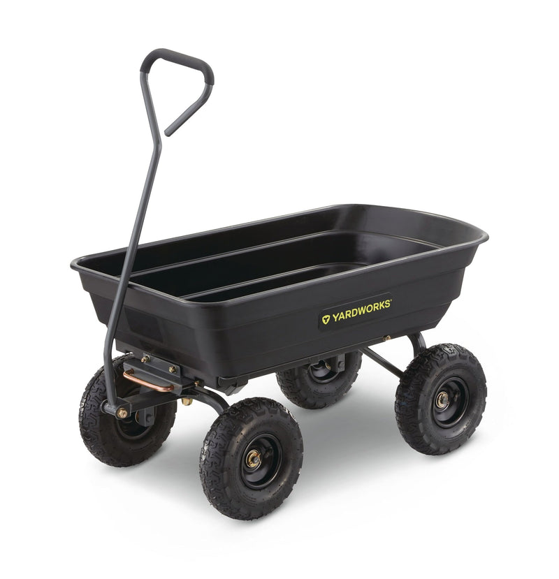 Poly Tray 4-Wheel Garden/Yard Cart, 600-lb A0R9